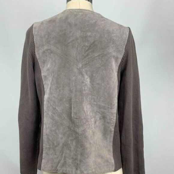 🆕BOB MACKIE WEARABLE ART LEATHER GRAY JACKET WM-SMALL NWT - Picture 5 of 9